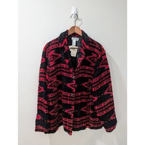 Vintage Coldwater Creek Aztec Print Chenille Jacket NWT